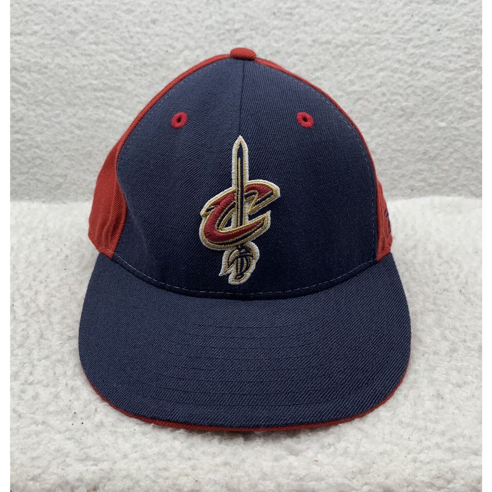 Reebok Cleveland Cavaliers Wool Fitted Hat Mens 7 1/2‎ NBA Red Blue Color Block